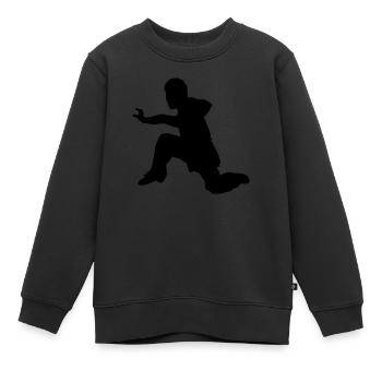 kung fu - Kinder Premium Organic Sweatshirt - Schwarz - Vorne - AI Model Kid Female (0cm)