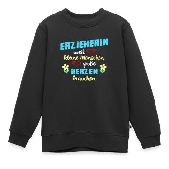 Erzieherin - Kinder Premium Organic Sweatshirt - Schwarz - Vorne - AI Model Kid Female (0cm)