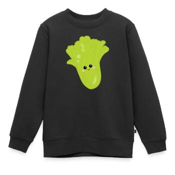 Salat - Kinder Premium Organic Sweatshirt - Schwarz - Vorne - AI Model Kid Female (0cm)
