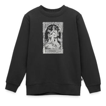 Odin - Kinder Premium Organic Sweatshirt - Schwarz - Vorne - AI Model Kid Female (0cm)