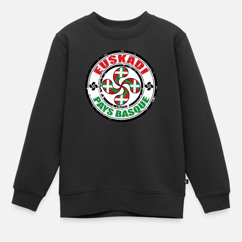 euskadi pays basque 05 - Sweat Premium enfant bio - noir