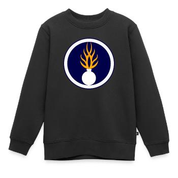 insigne gendarmerie - Sweat Premium enfant bio - noir - Devant - AI Model Kid Female (0cm)