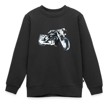biker - Kids Premium Organic Sweatshirt - black - Front - AI Model Kid Female (0cm)