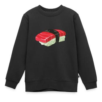 Sushi - Sweat Premium enfant bio - noir - Devant - AI Model Kid Female (0cm)