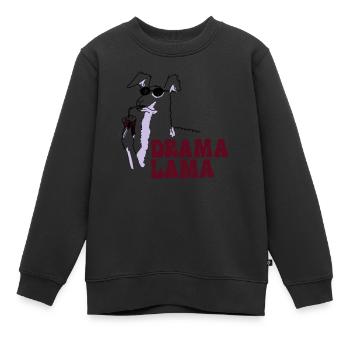 Drama Lama - Kinder Premium Organic Sweatshirt - Schwarz - Vorne - AI Model Kid Female (0cm)