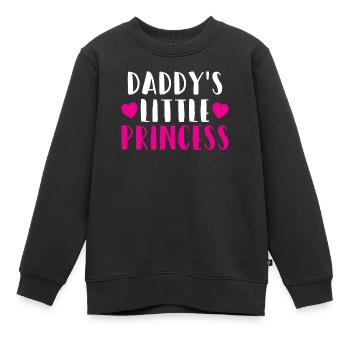 Papa petite princesse coeur fille cadeau - Sweat Premium enfant bio - noir - Devant - AI Model Kid Female (0cm)