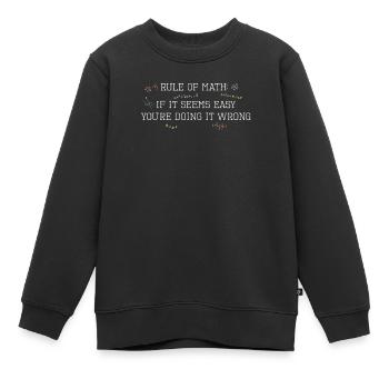 Math rules complex simple - Kids Premium Organic Sweatshirt - black - Front - AI Model Kid Female (0cm)
