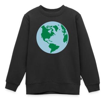 Welt - Kinder Premium Organic Sweatshirt - Schwarz - Vorne - AI Model Kid Female (0cm)