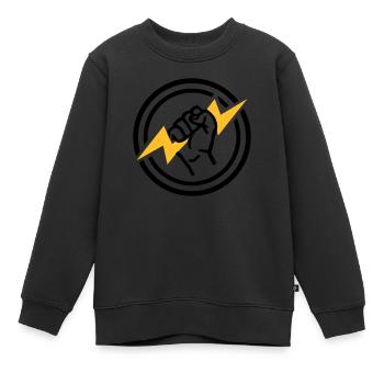 Blitz - Kinder Premium Organic Sweatshirt - Schwarz - Vorne - AI Model Kid Female (0cm)