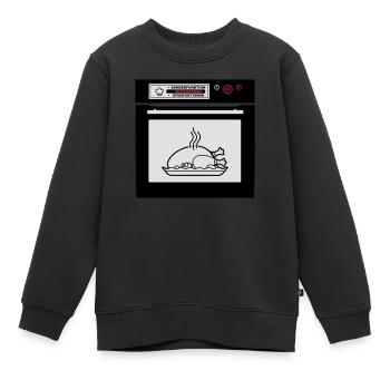 Braten in der Röhre (Schwangerschaft) - Kinder Premium Organic Sweatshirt - Schwarz - Vorne - AI Model Kid Female (0cm)