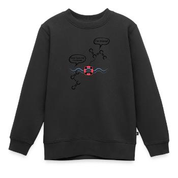 Formule de chimie disant cadeau de chimiste - Sweat Premium enfant bio - noir - Devant - AI Model Kid Female (0cm)