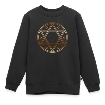 Israel Stern, Davidstern, Salomos Siegel, Judentum - Kinder Premium Organic Sweatshirt - Schwarz - Vorne - AI Model Kid Female (0cm)