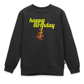 Joyeux anniversaire cadeau d'anniversaire - Sweat Premium enfant bio - noir - Devant - AI Model Kid Female (0cm)