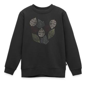 blätter - Kinder Premium Organic Sweatshirt - Schwarz - Vorne - AI Model Kid Female (0cm)