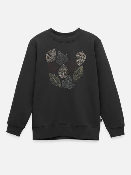 blätter - Kinder Premium Organic Sweatshirt - Schwarz