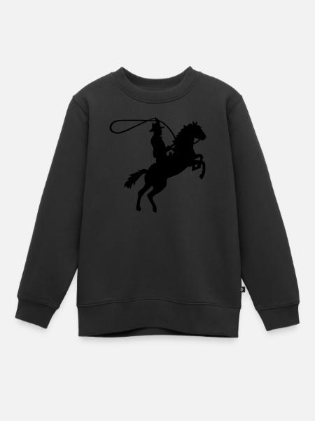 Cowboy - Sweat Premium enfant bio - noir