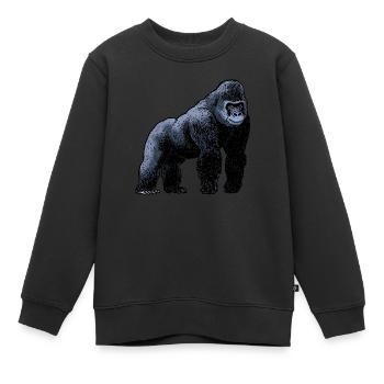 Gorille / Gorilla 02 - Sweat Premium enfant bio - noir - Devant - AI Model Kid Female (0cm)