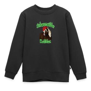 Schwarzwälder Kaltblut - Kinder Premium Organic Sweatshirt - Schwarz - Vorne - AI Model Kid Female (0cm)