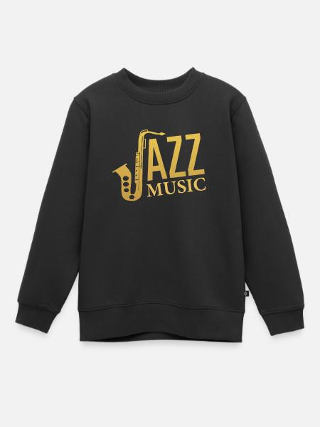 Musique jazz - Sweat Premium enfant bio - noir