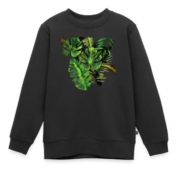 Jaguar Der schwarze Jäger im Dschungel - Kinder Premium Organic Sweatshirt - Schwarz - Vorne - AI Model Kid Female (0cm)