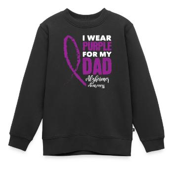 Alzheimer Purple - Kinder Premium Organic Sweatshirt - Schwarz - Vorne - AI Model Kid Female (0cm)