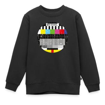 Image d’essai Rétro Vintage - Sweat Premium enfant bio - noir - Devant - AI Model Kid Female (0cm)