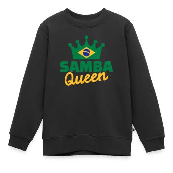 Samba - Sweat Premium enfant bio - noir - Devant - AI Model Kid Female (0cm)