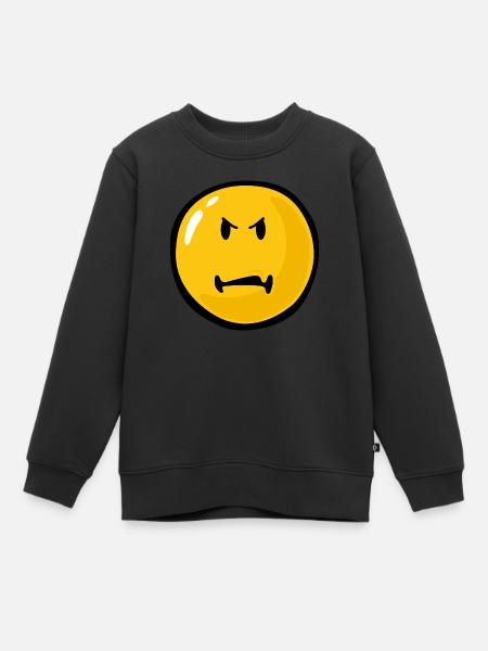Smiley Anger Scorn - Sweat Premium enfant bio - noir