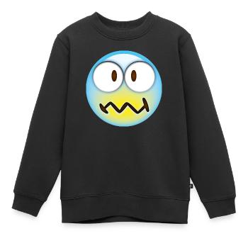 Smiley Creepy - Kids Premium Organic Sweatshirt - black - Front - AI Model Kid Female (0cm)