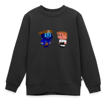 Pirate Duel - Sweat Premium enfant bio - noir - Devant - AI Model Kid Female (0cm)