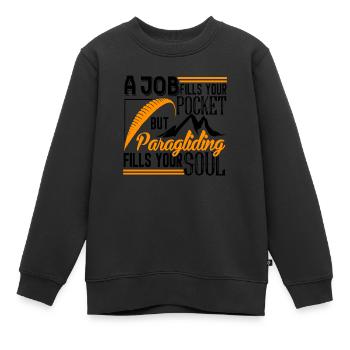 Paragliding - Kinder Premium Organic Sweatshirt - Schwarz - Vorne - AI Model Kid Female (0cm)