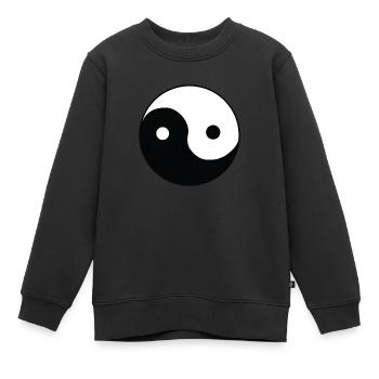 Ying und Yang in Schwarz-Weiß - Kinder Premium Organic Sweatshirt - Schwarz - Vorne - AI Model Kid Female (0cm)