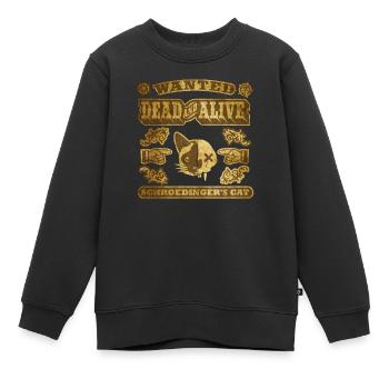 Schrödingers Katze Wanted Poster - Kinder Premium Organic Sweatshirt - Schwarz - Vorne - AI Model Kid Female (0cm)