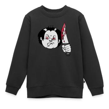 Horror messer - Kinder Premium Organic Sweatshirt - Schwarz - Vorne - AI Model Kid Female (0cm)