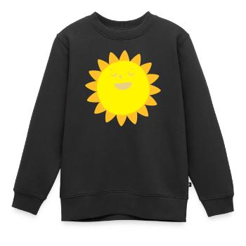 Fröhlicher Sonnenschein - Kinder Premium Organic Sweatshirt - Schwarz - Vorne - AI Model Kid Female (0cm)