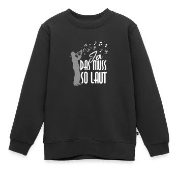 Posaune Blasmusik - Kinder Premium Organic Sweatshirt - Schwarz - Vorne - AI Model Kid Female (0cm)