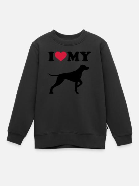 Deutsch Kurzhaar - Kinder Premium Organic Sweatshirt - Schwarz