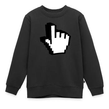 hand 3d pc - Kinder Premium Organic Sweatshirt - Schwarz - Vorne - AI Model Kid Female (0cm)