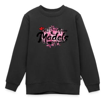nie ohne meine maedels bunt - Kinder Premium Organic Sweatshirt - Schwarz - Vorne - AI Model Kid Female (0cm)