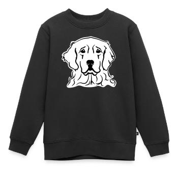 Golden Retriever - Sweat Premium enfant bio - noir - Devant - AI Model Kid Female (0cm)