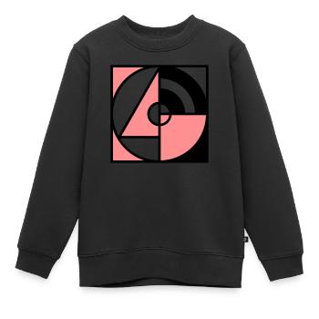 Formes géométriques - Sweat Premium enfant bio - noir - Devant - AI Model Kid Female (0cm)