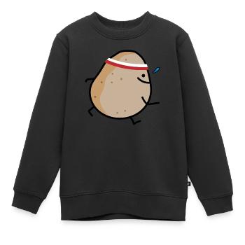 Pomme de terre - Sweat Premium enfant bio - noir - Devant - AI Model Kid Female (0cm)