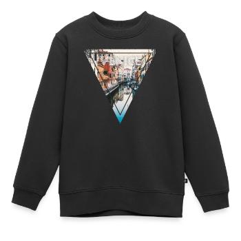 Venice - Kinder Premium Organic Sweatshirt - Schwarz - Vorne - AI Model Kid Female (0cm)