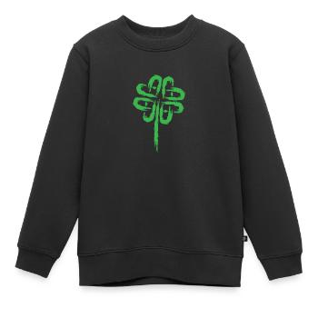 Symbole de trèfle Symboles celtiques - Sweat Premium enfant bio - noir - Devant - AI Model Kid Female (0cm)