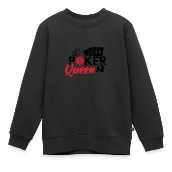 Poker Frauen Mädchen | Pokern Pokerface Geschenke - Kinder Premium Organic Sweatshirt - Schwarz - Vorne - AI Model Kid Female (0cm)