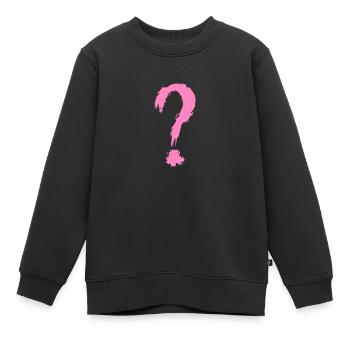 point d'interrogation - Sweat Premium enfant bio - noir - Devant - AI Model Kid Female (0cm)