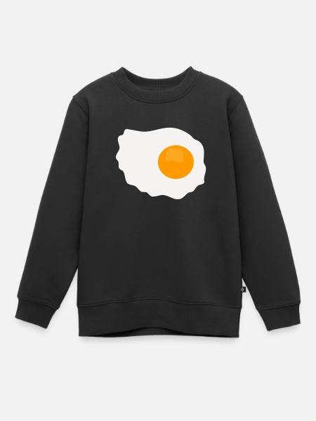 Egg fried egg - Kids Premium Organic Sweatshirt - black