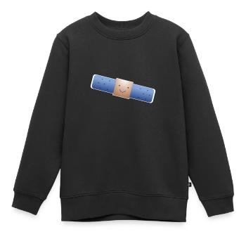 Pflaster #4 - Kinder Premium Organic Sweatshirt - Schwarz - Vorne - AI Model Kid Female (0cm)