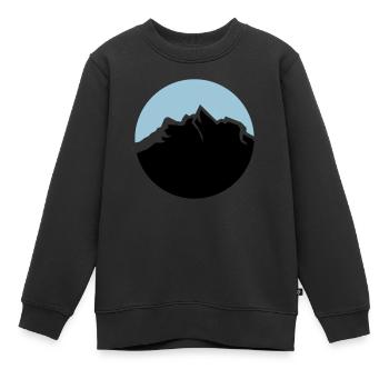 gebirge - Kinder Premium Organic Sweatshirt - Schwarz - Vorne - AI Model Kid Female (0cm)