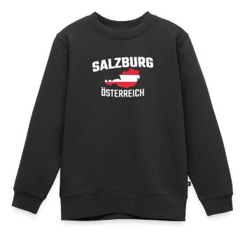 Salzburg Österreich - Kinder Premium Organic Sweatshirt - Schwarz - Vorne - AI Model Kid Female (0cm)
